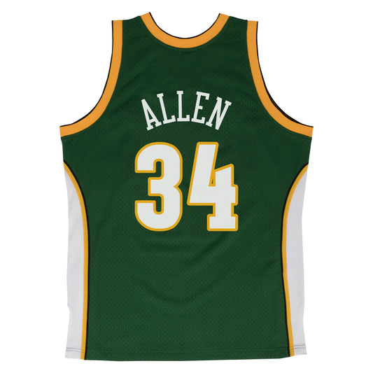 SuperSonics No. 34 dark green 06-07 season Mitchell retro jersey - Ray Allen