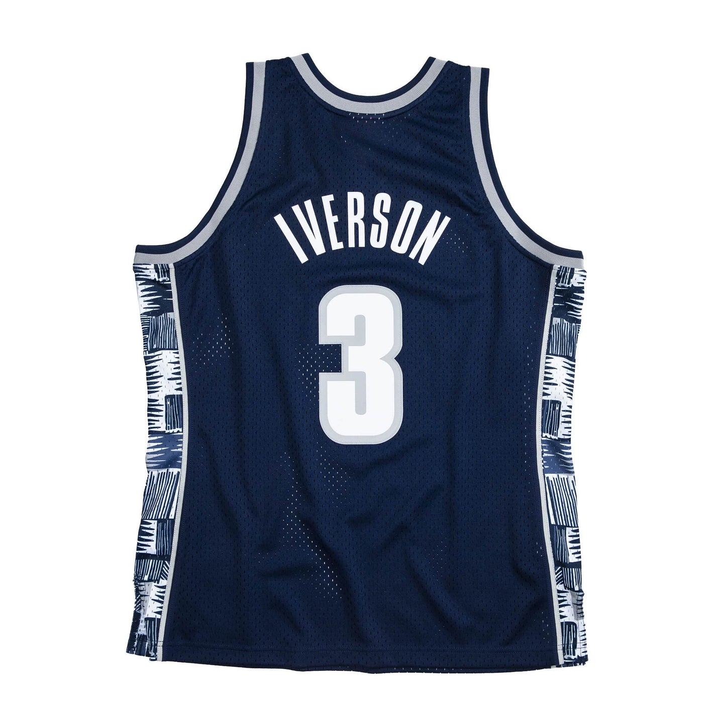 Iverson No. 3 95-96 Mitchell Dark Blue University Edition Jersey - Georgetown University