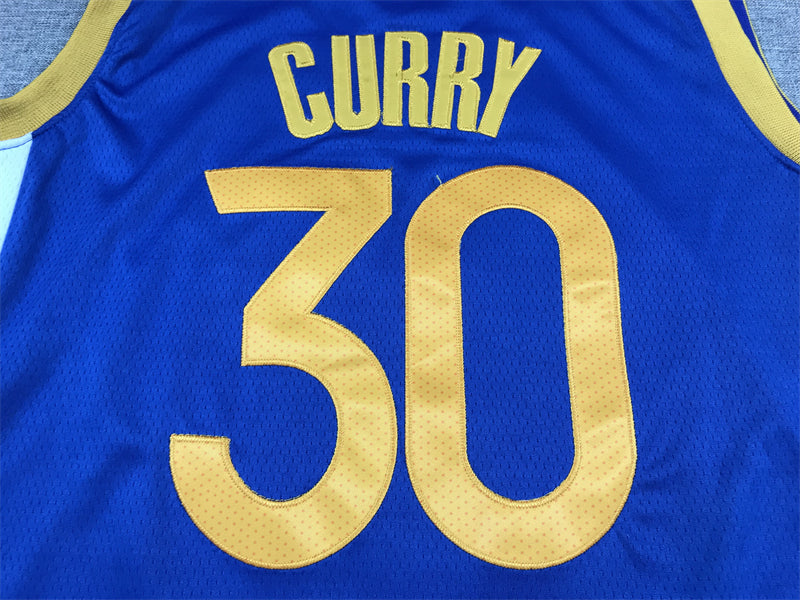 Stephen Curry #30 Royal 2022/23 Fast Break Replica-Spielertrikot der Golden State Warriors für Herren – Icon Edition