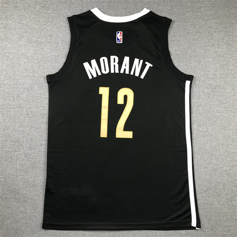 Herren Memphis Grizzlies Ja Morant #12 Schwarz 2023/24 Swingman-Trikot – City Edition