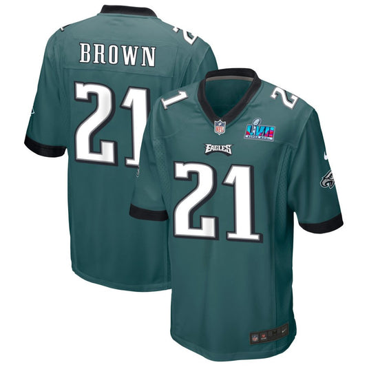 Sydney Brown Philadelphia Eagles Nike Super Bowl LVII Spieltrikot – Mitternachtsgrün