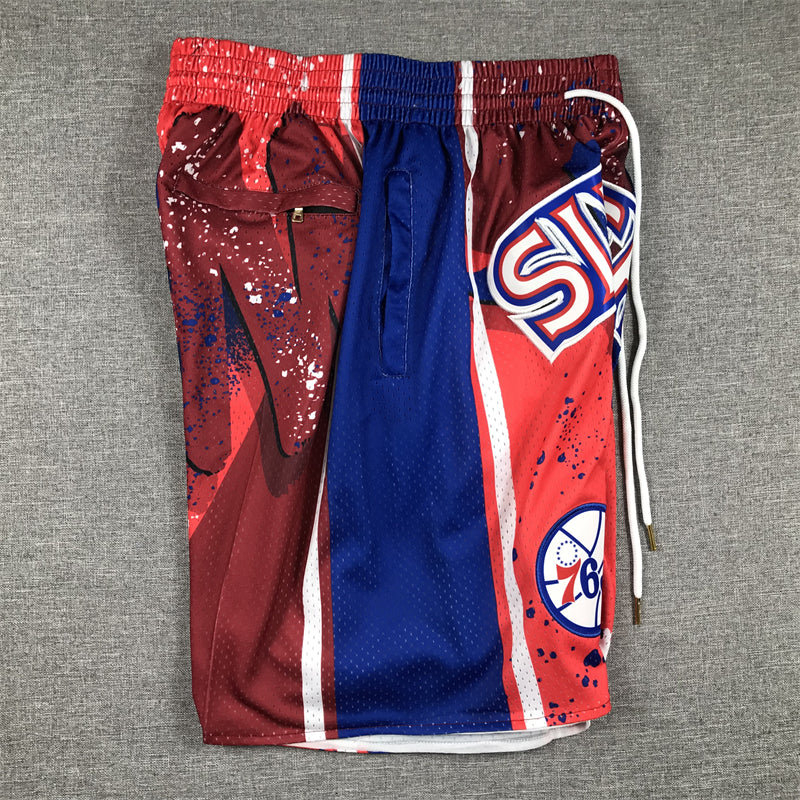 Men's Philadelphia 76ers Red Swingman Pocket Shorts