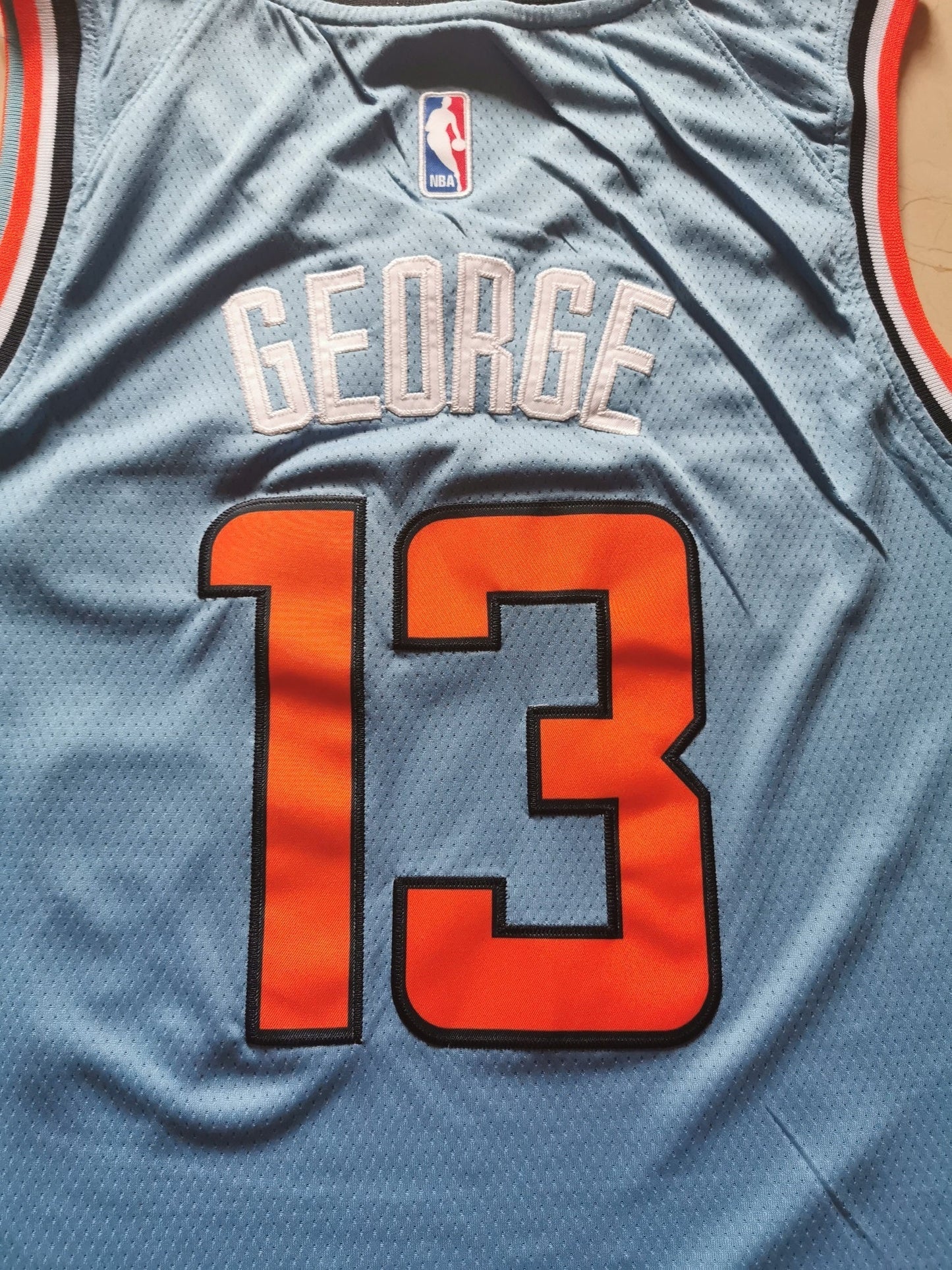 Men's LA Clippers Paul George #13 Light Blue Classics Jersey