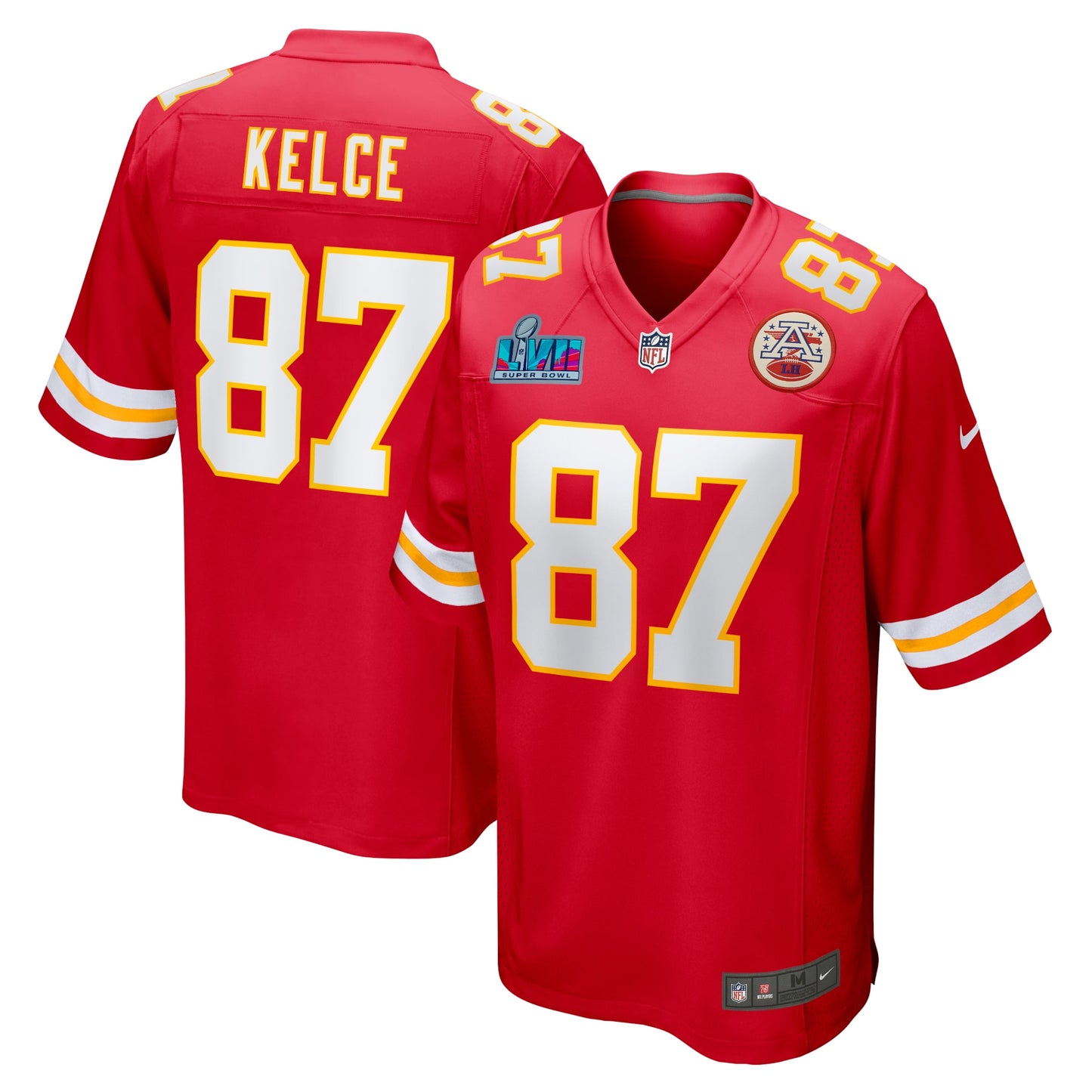 Travis Kelce Kansas City Chiefs Nike Super Bowl LVII Patch-Spieltrikot – Rot