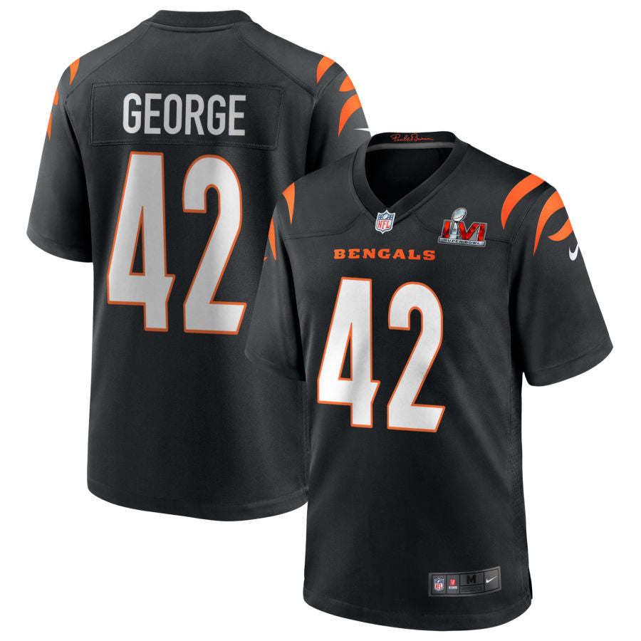 Allan George Cincinnati Bengals Nike Super Bowl LVI Spieltrikot – Schwarz