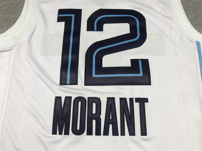 Men's Memphis Grizzlies Ja Morant #12 White 2022/23 Swingman Jersey - Association Edition