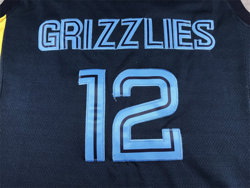 Herren Memphis Grizzlies Ja Morant #12 Navy 2022/23 Swingman-Trikot – Icon Edition