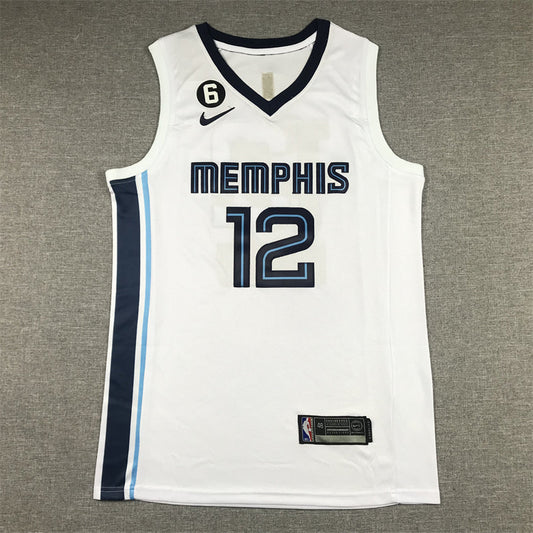 Herren Memphis Grizzlies Ja Morant #12 Weiß 2022/23 Swingman-Trikot – Association Edition