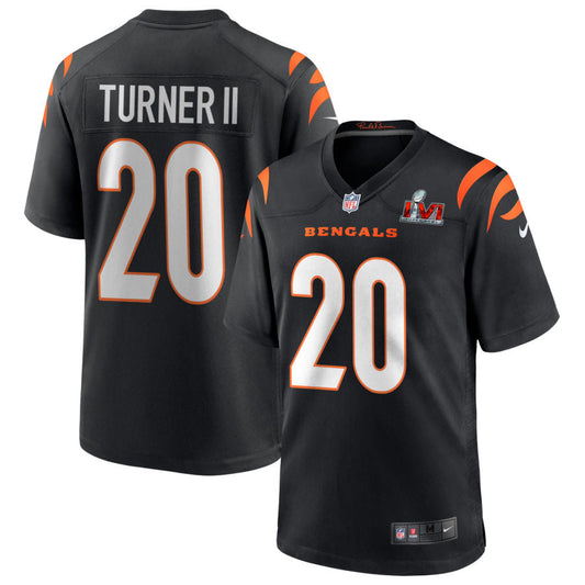 DJ Turner II Cincinnati Bengals Nike Super Bowl LVI Game Jersey - Black