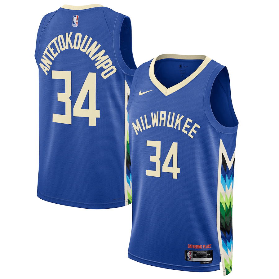 Giannis Antetokounmpo Milwaukee Bucks 2022-23 City Edition Jersey