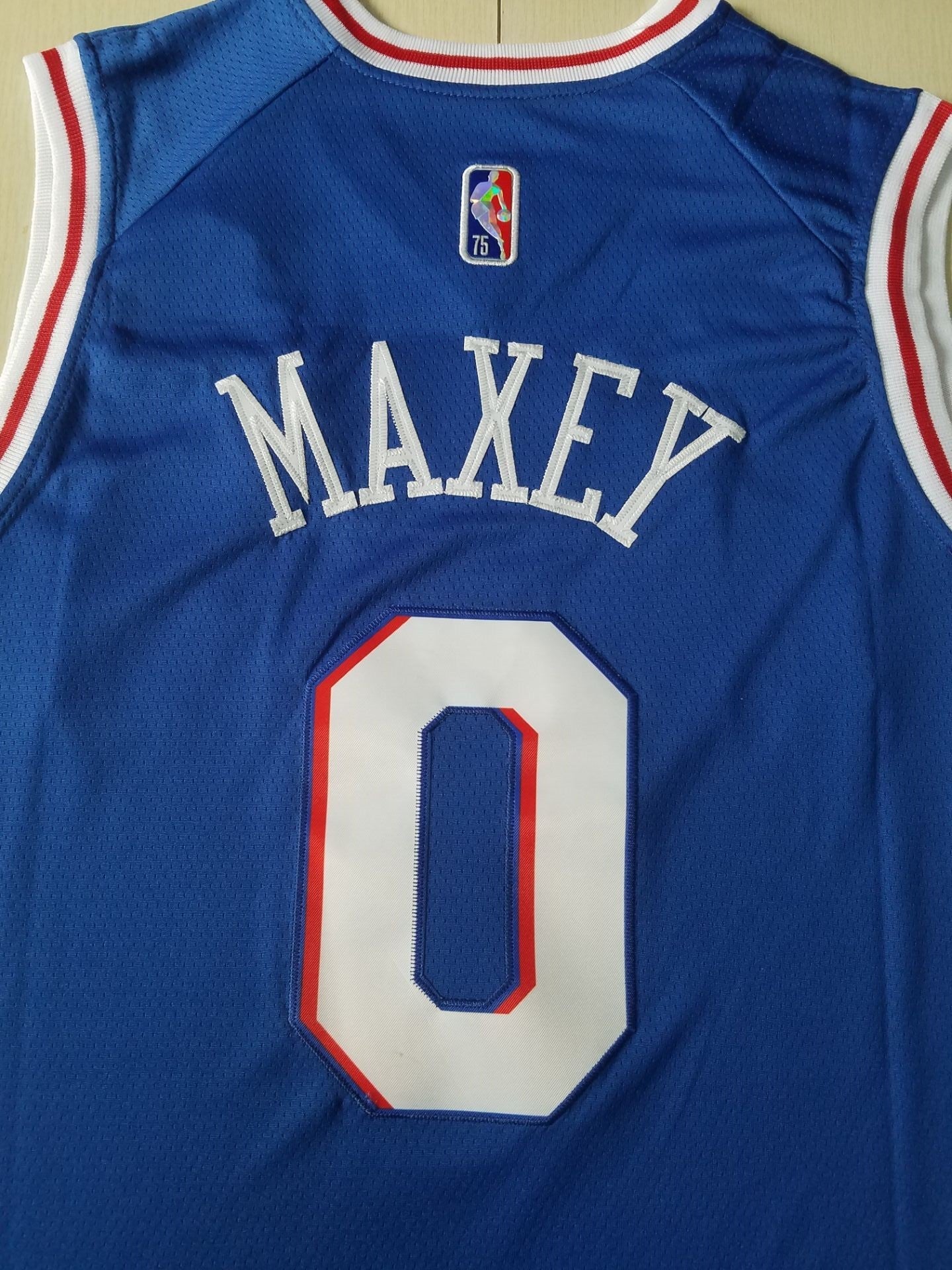 Men's Philadelphia 76ers Tyrese Maxey Blue 2020/21 Fast Break Replica Jersey