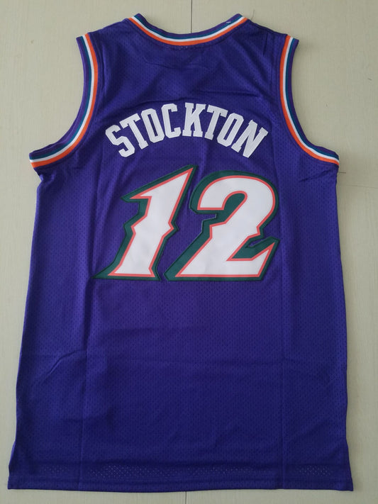 Herren-Spielertrikot von Utah Jazz, John Stockton, Mitchell &amp; Ness, 1996/97, Lila