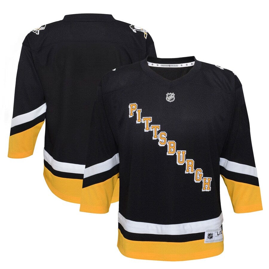 Alternatives Replica-Trikot der Pittsburgh Penguins für Jugendliche, Schwarz 2021/22