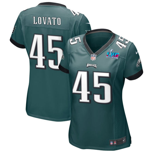 Rick Lovato Philadelphia Eagles Nike Damen Super Bowl LVII Spieltrikot – Mitternachtsgrün