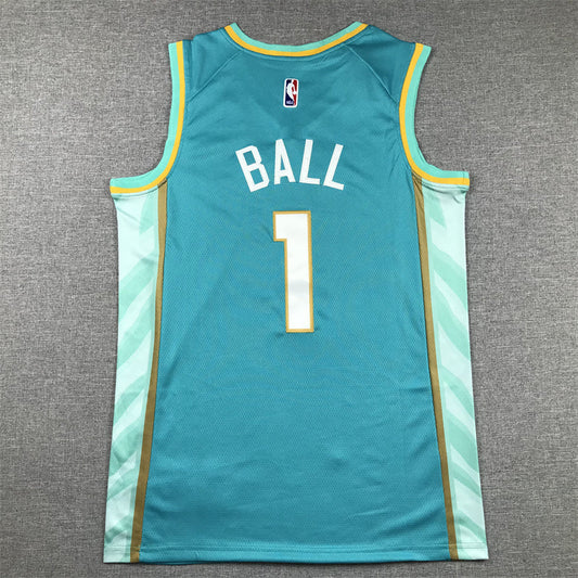 Herren Charlotte Hornets LaMelo Ball #1 Teal 2023/24 Swingman-Trikot – City Edition