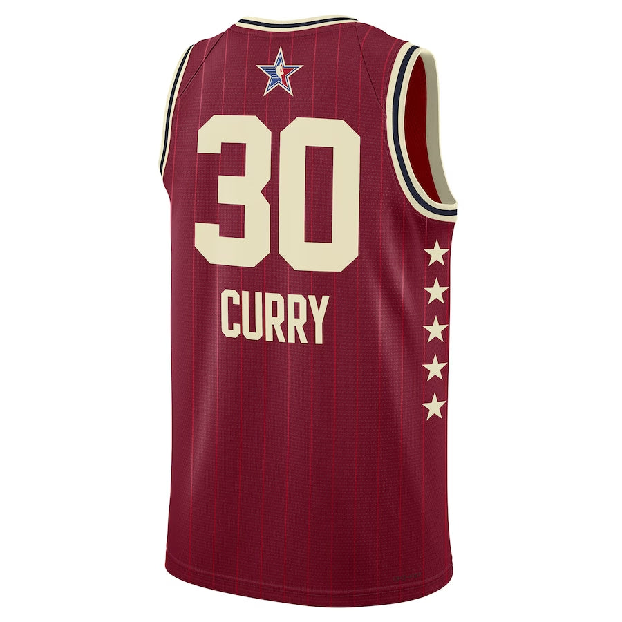 Unisex Stephen Curry Jordan Brand Crimson 2024 NBA All-Star Game Swingman Trikot