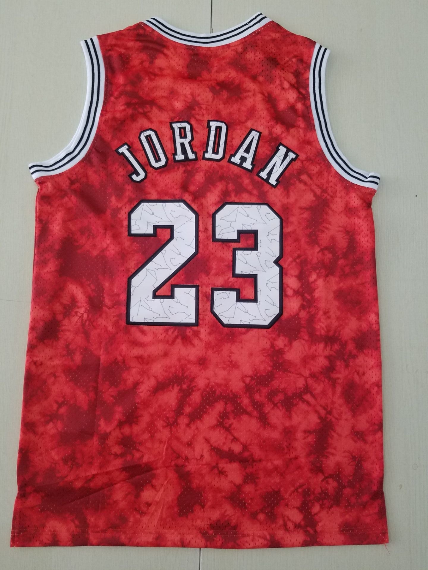 Herren Chicago Bulls Michael Jordan #23 Red Galaxy Swingman-Trikot