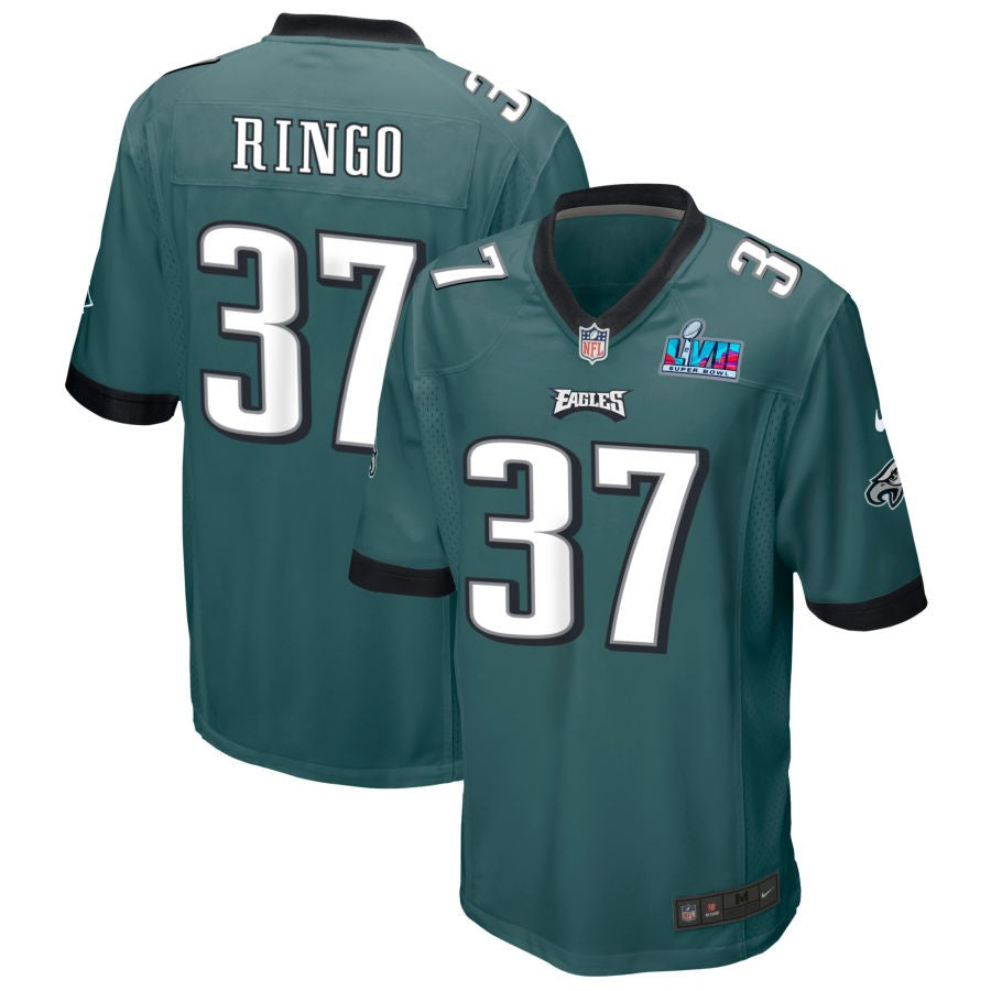 Kelee Ringo Philadelphia Eagles Nike Super Bowl LVII Game Jersey - Midnight Green