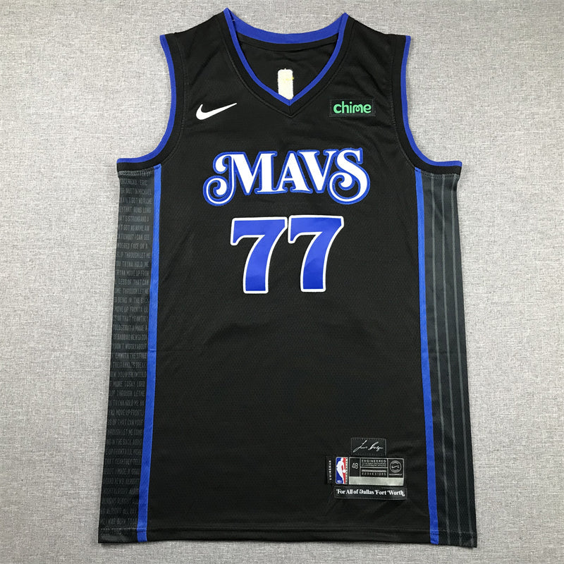 Men's Dallas Mavericks Luka Doncic #7 Black 2023/24 Swingman Jersey - City Edition