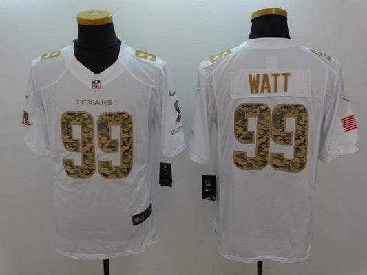 Men's Houston Texans J.J. Watt #99 White Player Game Jersey