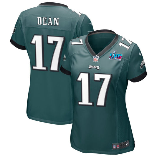 Nakobe Dean Philadelphia Eagles Nike Women's Super Bowl LVII Game Jersey - Midnight Green