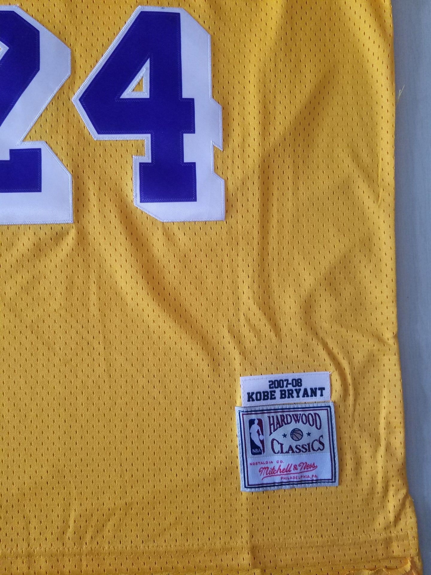 Kobe Bryant Los Angeles Lakers #24 NBA-Trikot – Retro-Gelb