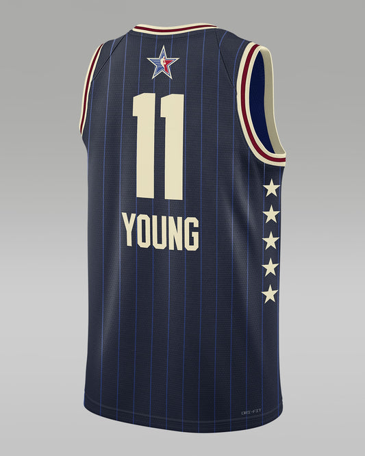 Unisex Trae Young Navy 2024 NBA All-Star Weekend Essential Jordan Dri-FIT NBA Swingman Jersey