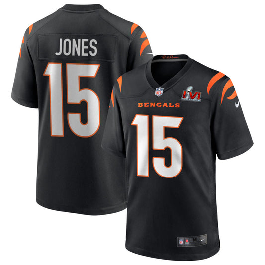 Charlie Jones Cincinnati Bengals Nike Super Bowl LVI Game Jersey - Black