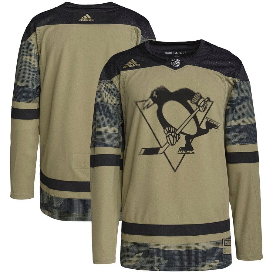 Authentisches Trainingstrikot der Pittsburgh Penguins adidas Camo Military Appreciation Team für Herren