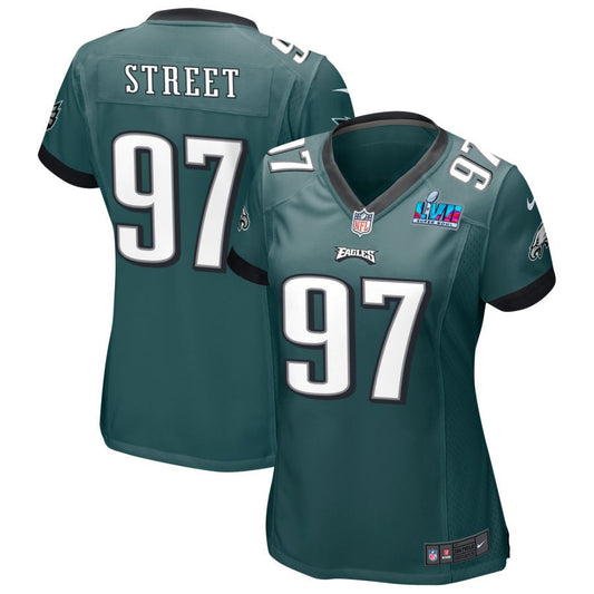 Kentavius Street Philadelphia Eagles Nike Women's Super Bowl LVII Game Jersey - Midnight Green