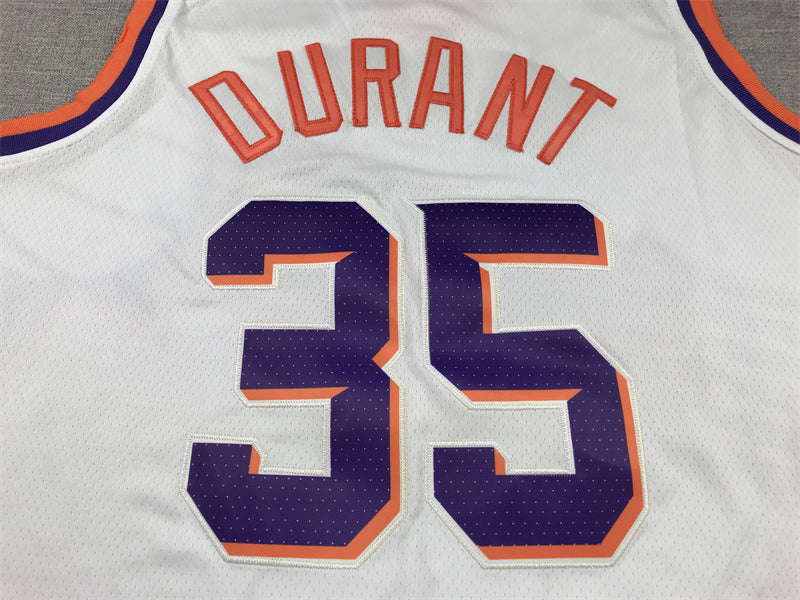 Men's Phoenix Suns Kevin Durant #35 White 2023/24 Fast Break Replica Jersey - Association Edition