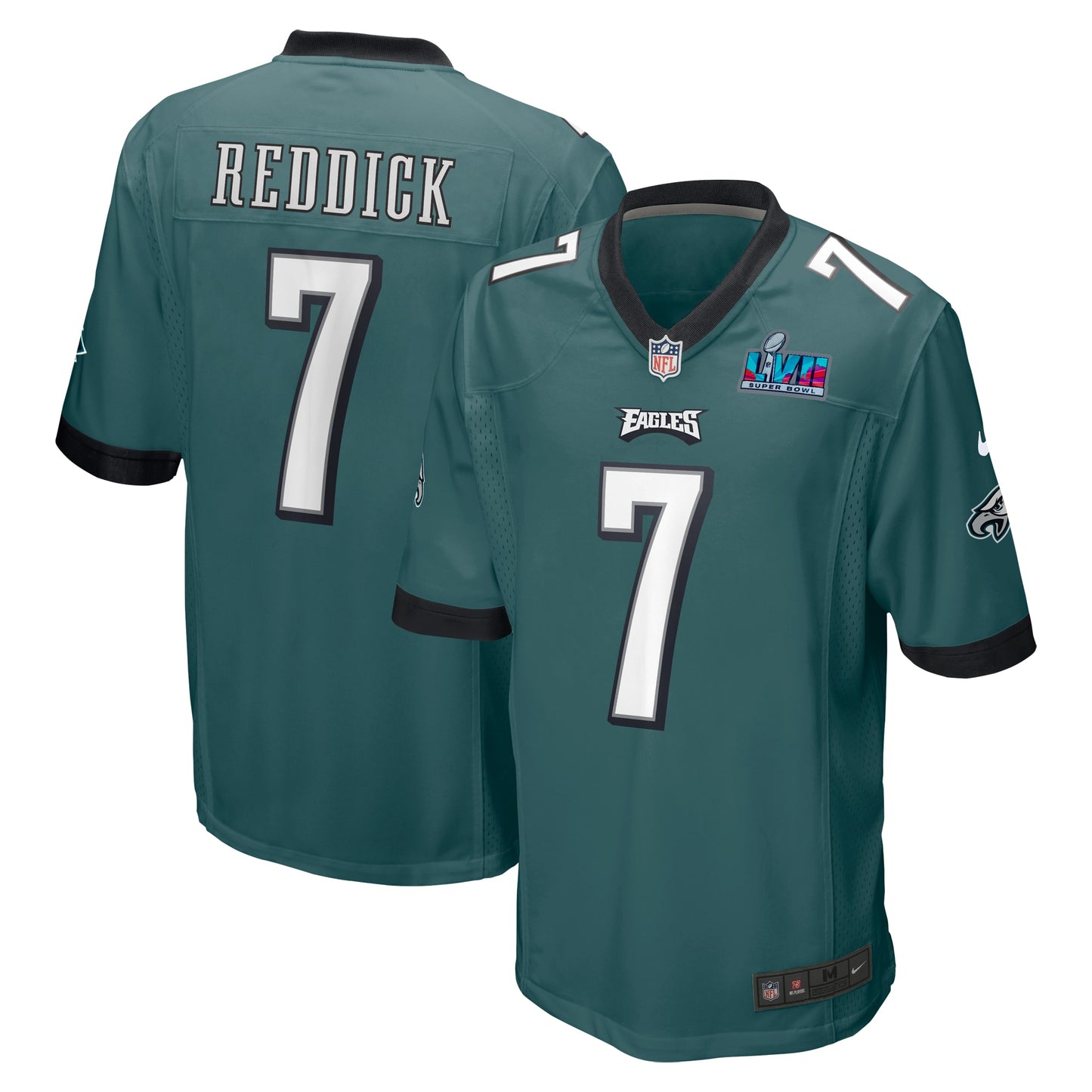 Haason Reddick Philadelphia Eagles Nike Super Bowl LVII Patch-Spieltrikot – Mitternachtsgrün