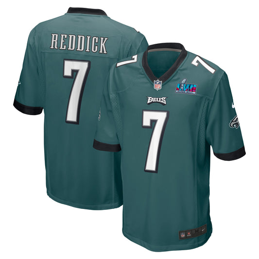 Haason Reddick Philadelphia Eagles Nike Super Bowl LVII Patch Game Jersey - Midnight Green