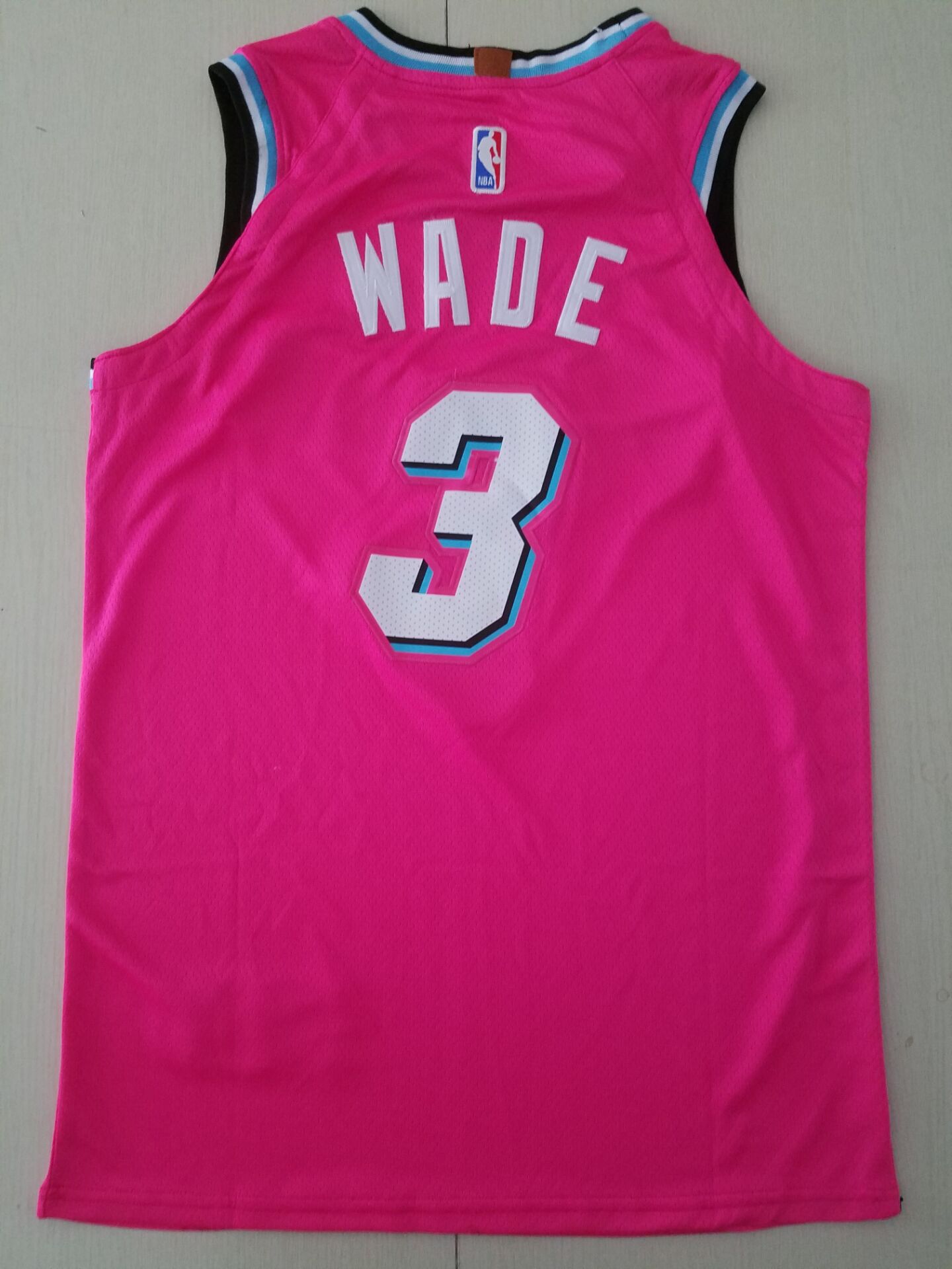 Men's Miami Heat Dwyane Wade #3 Pink Swingman Player Jersey