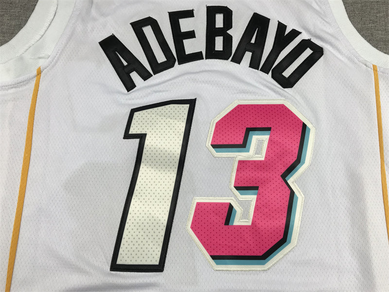 Men's Miami Heat Bam Adebayo #13 White 2022/23 Swingman Jersey - City Edition