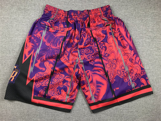 Herren-Taschenshorts der Toronto Raptors Fuchsia Year of the Tiger Edition