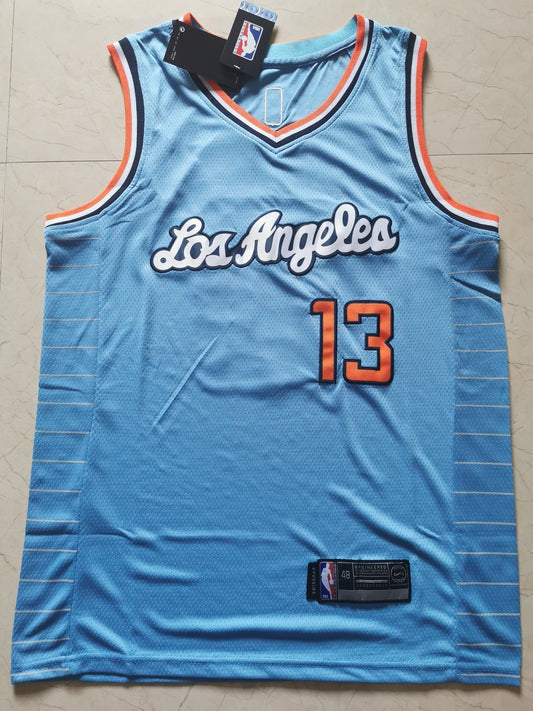 Men's LA Clippers Paul George #13 Light Blue Classics Jersey