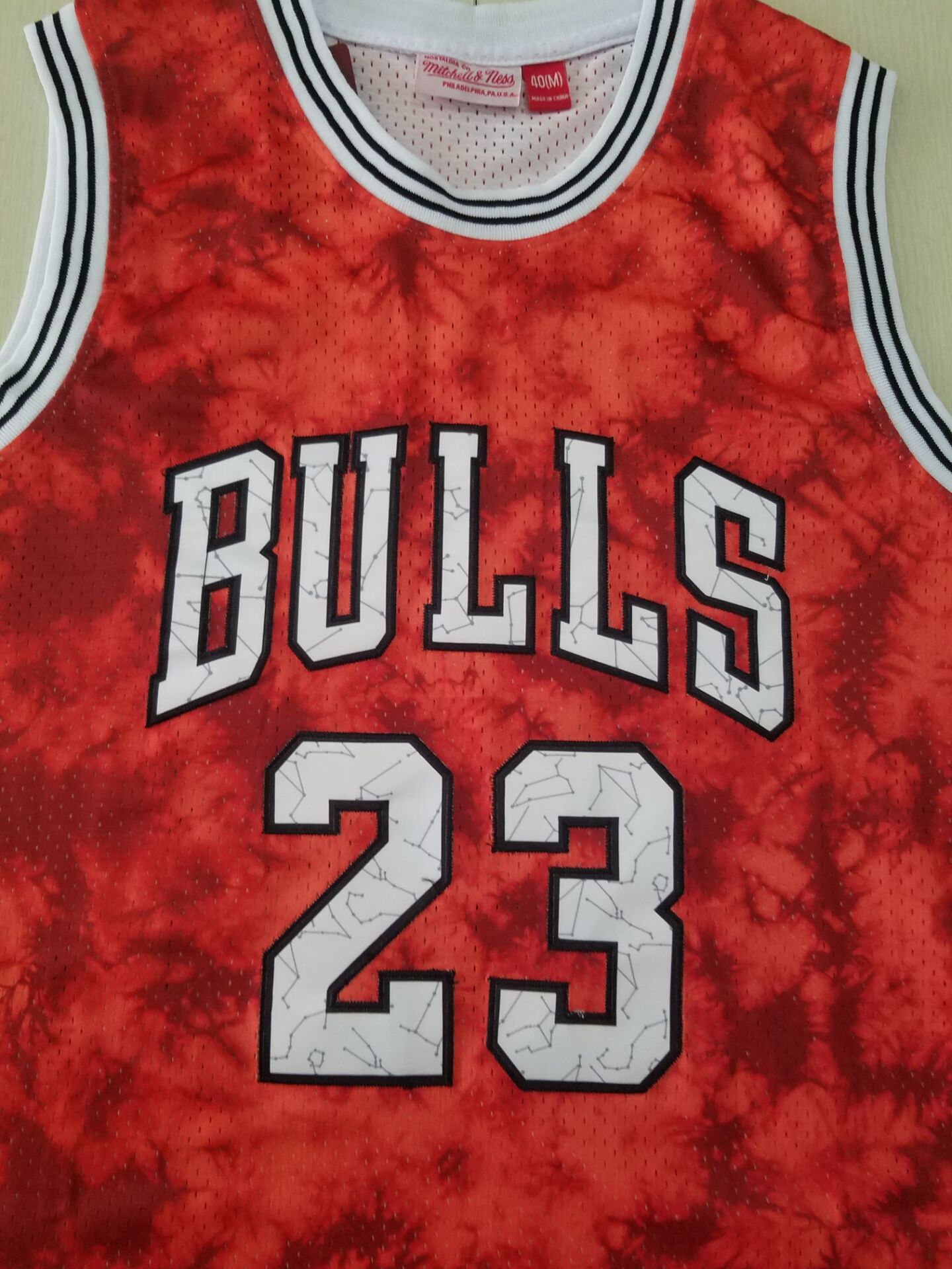 Herren Chicago Bulls Michael Jordan #23 Red Galaxy Swingman-Trikot