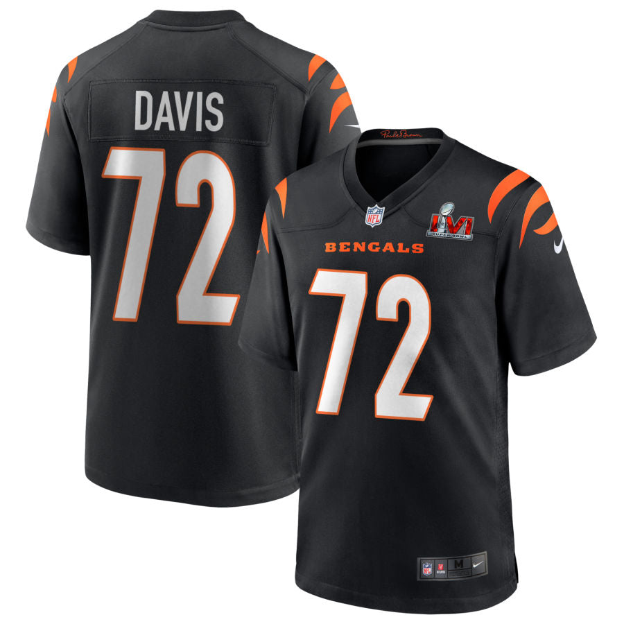 Domenique Davis Cincinnati Bengals Nike Super Bowl LVI Game Jersey - Black