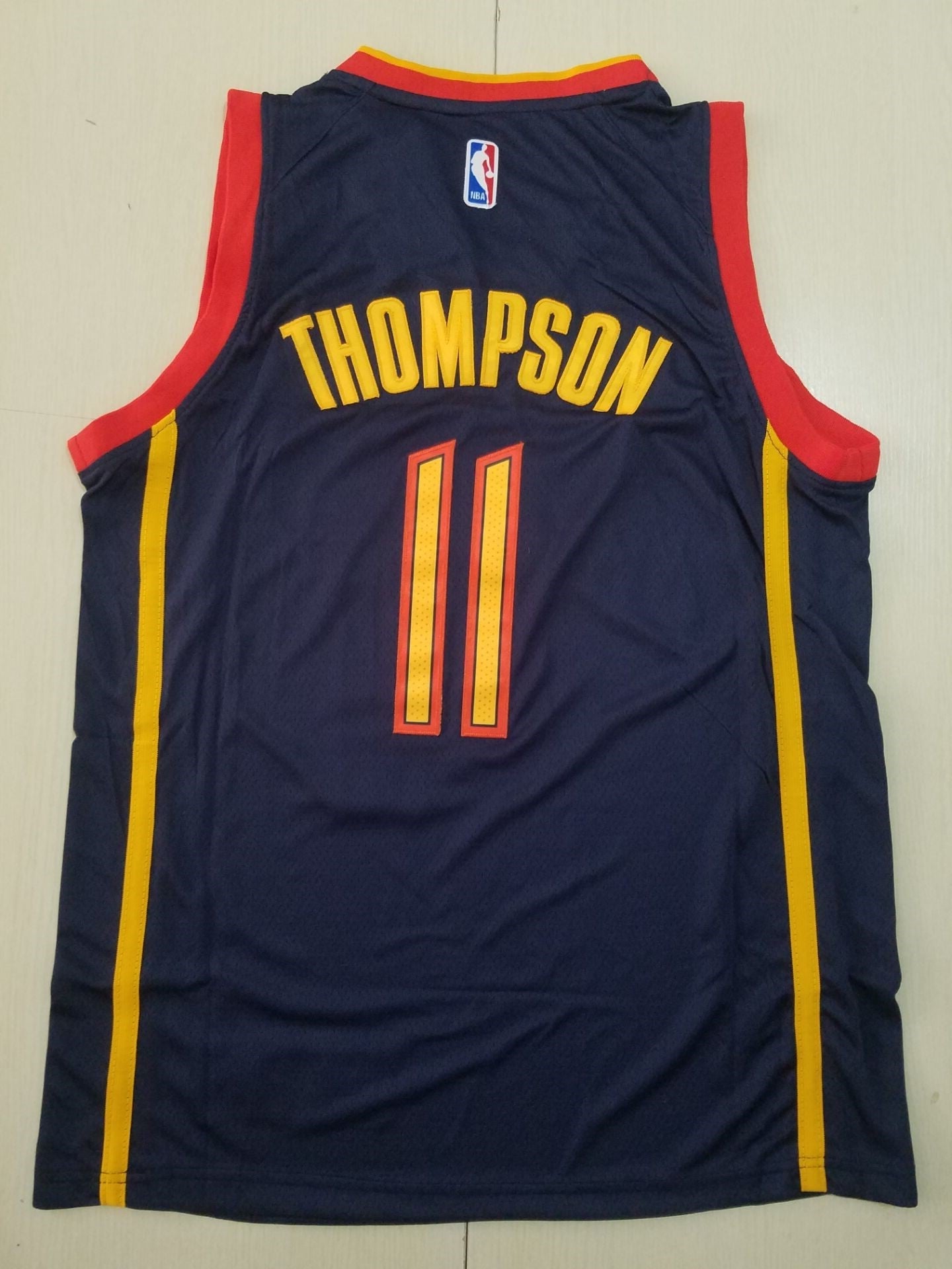 Men's Golden State Warriors Klay Thompson #11 Navy Hardwood Classics Jersey