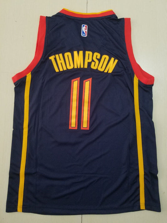 Men's Golden State Warriors Klay Thompson #11 Navy Hardwood Classics Jersey