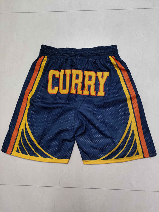 Herren-Basketballshorts der Golden State Warriors mit Tasche in Dunkelblau