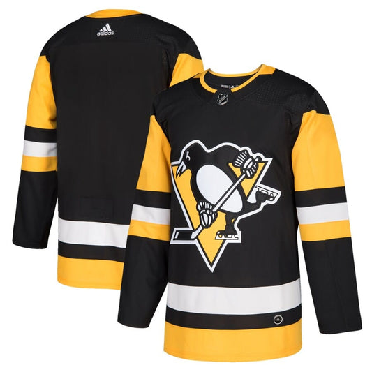 Men's Pittsburgh Penguins adidas Black Home Authentic Blank Jersey