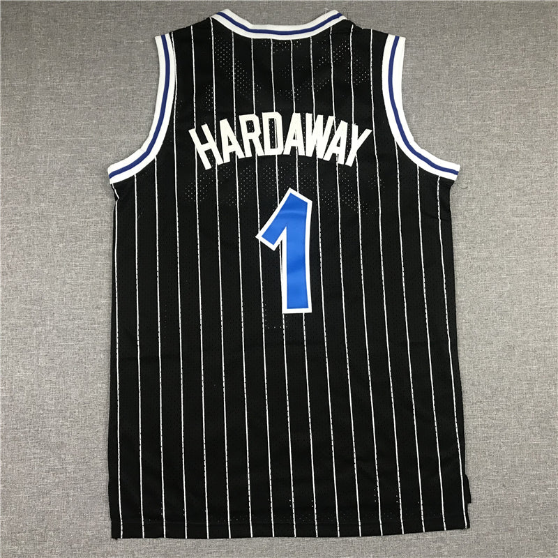 Men's Orlando Magic Penny Hardaway #1 Black Hardwood Classics Swingman Jersey