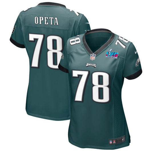 Sua Opeta Philadelphia Eagles Nike Damen Super Bowl LVII Spieltrikot – Mitternachtsgrün