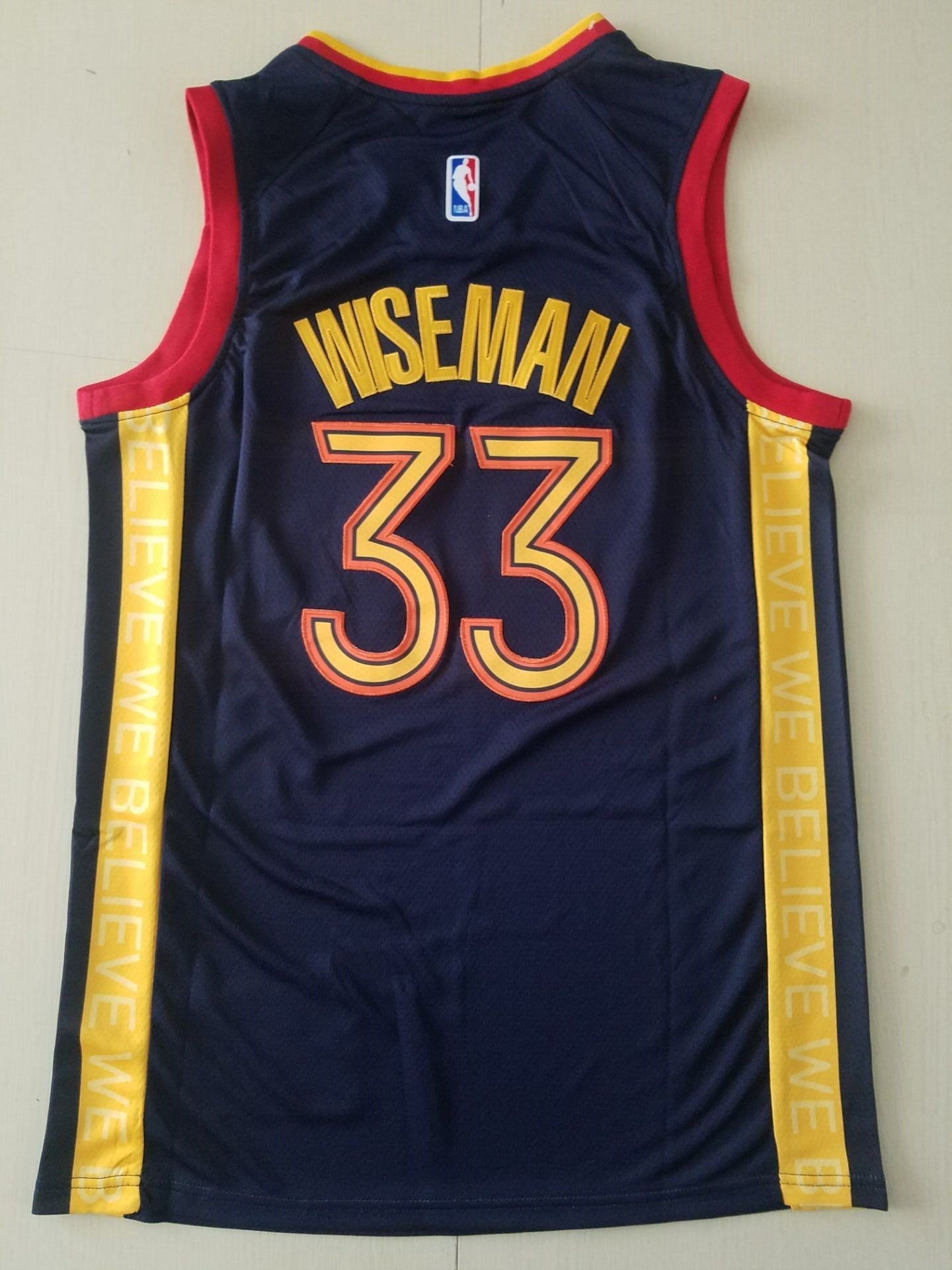 Men's Golden State Warriors James Wiseman #33 Navy Hardwood Classics Jersey