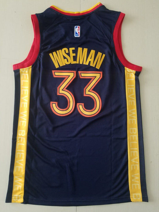 Herren-Trikot der Golden State Warriors James Wiseman #33 Navy Hardwood Classics