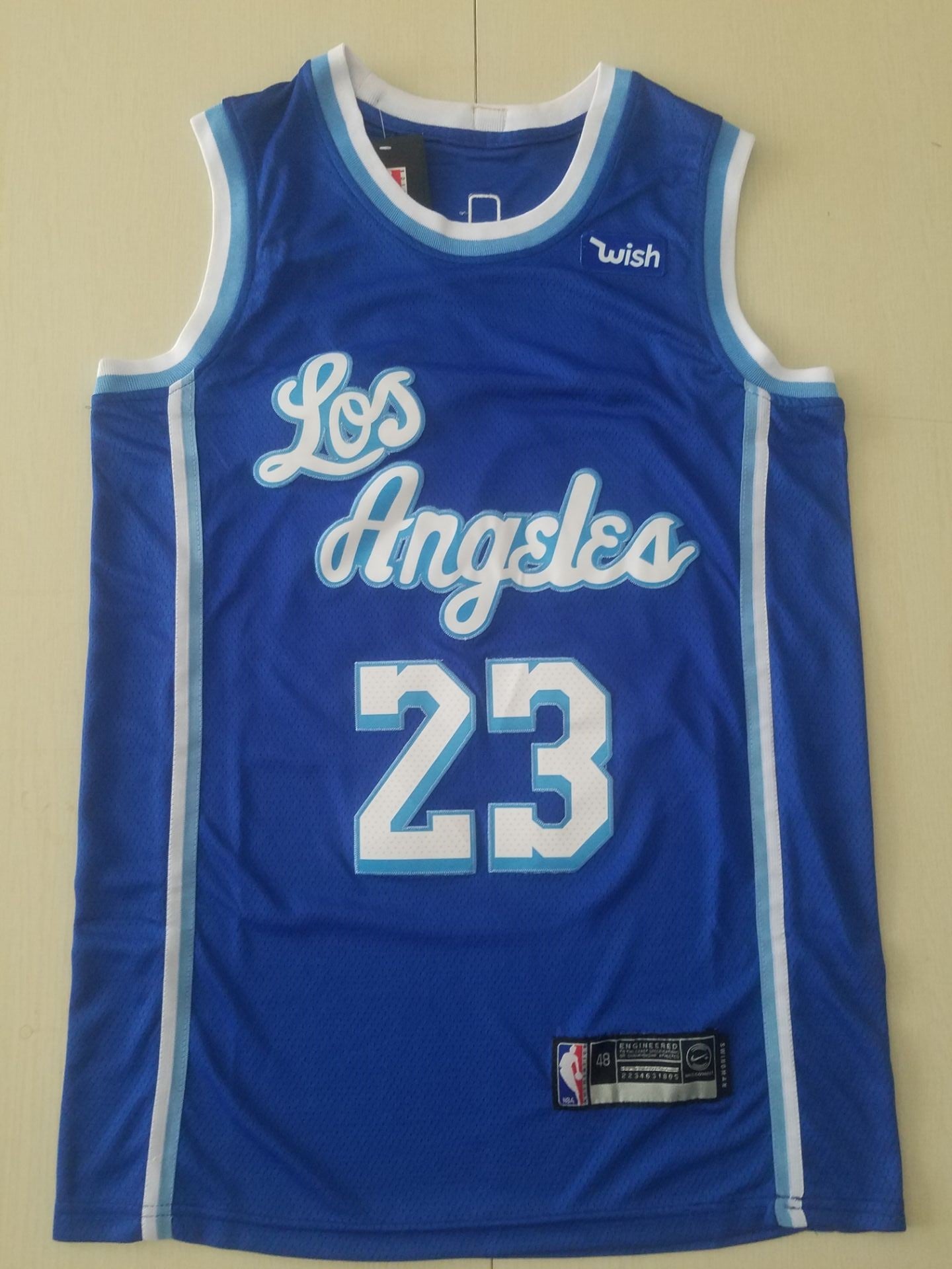 Blaues Swingman-Trikot der Los Angeles Lakers LeBron James #23 für Herren