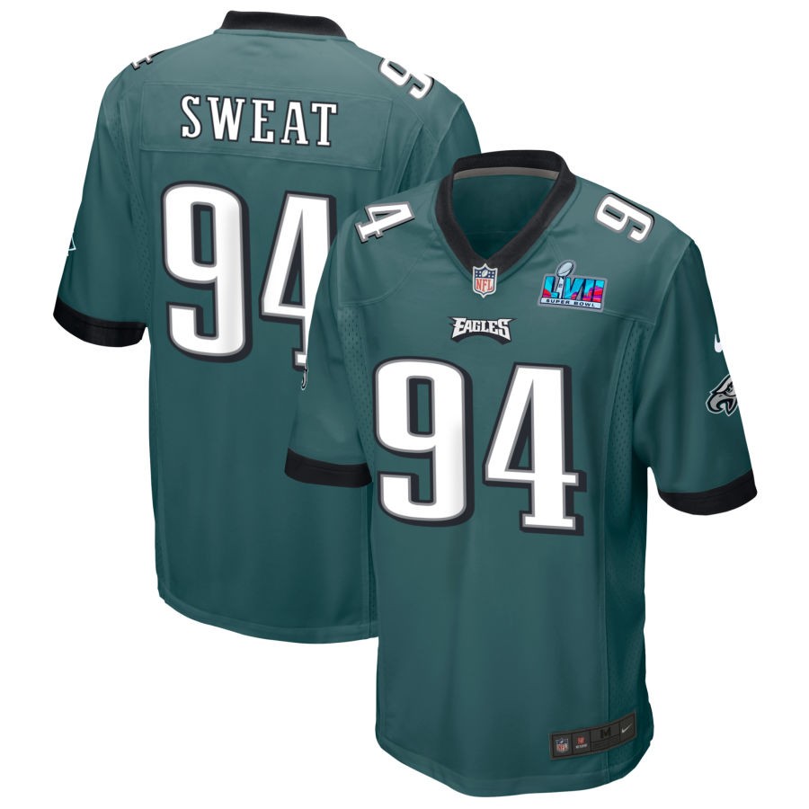 Josh Sweat Philadelphia Eagles Nike Super Bowl LVII Game Jersey - Midnight Green