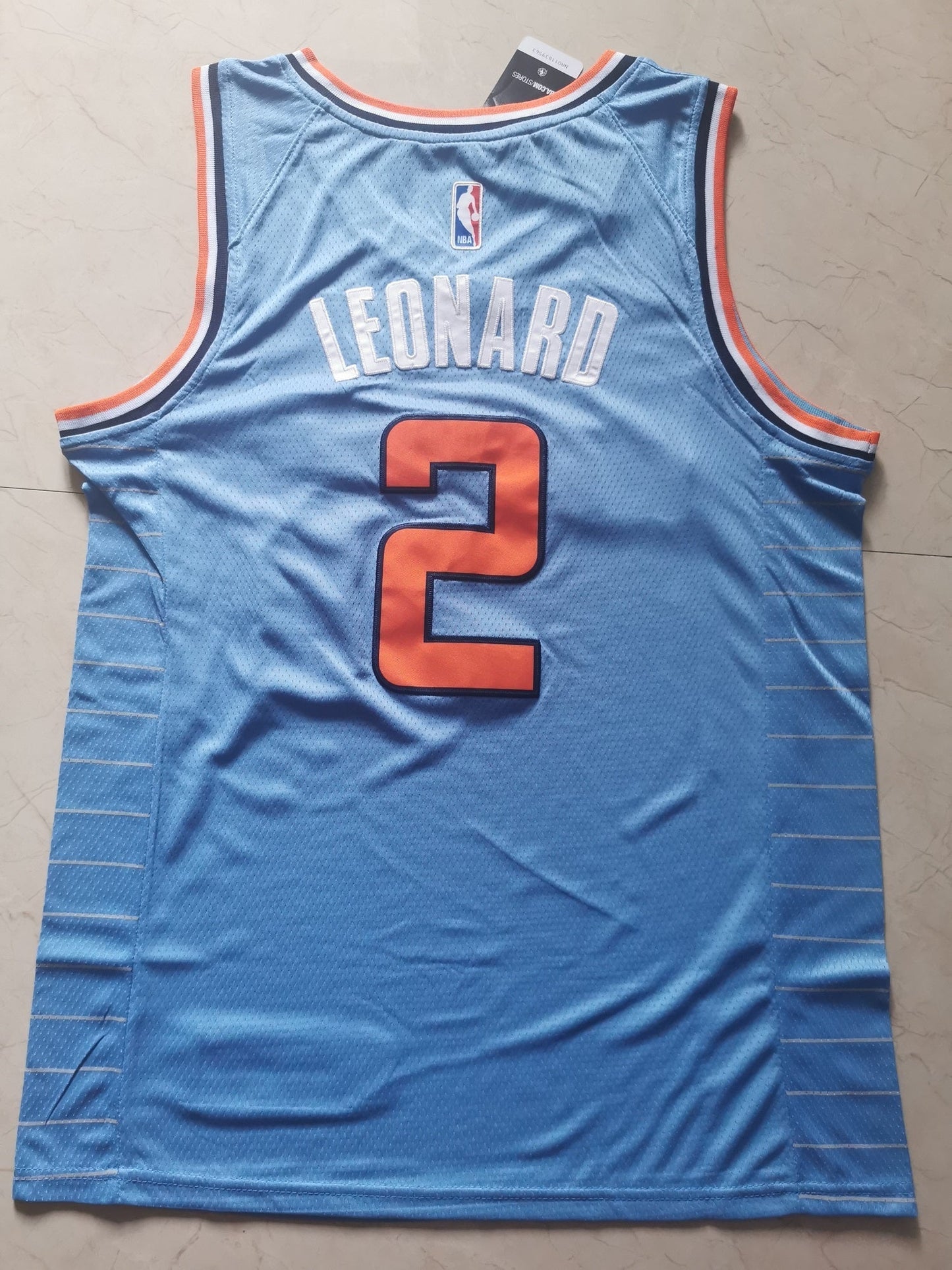 Men's LA Clippers Kawhi Leonard #2 NBA Light Blue Player Jersey